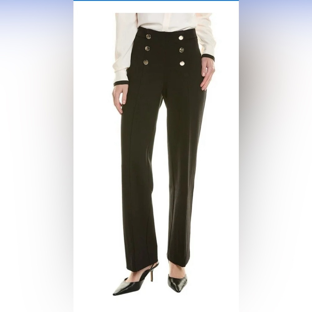 Anne Klein womens High-Rise Wide Leg Pant, XL, Black. NWOT